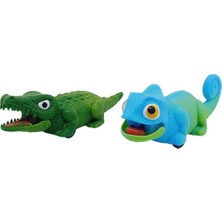 Sürtmeli Sürüngen Hayvanlar 2'li - Timsah & Iguana (Lisinya)