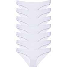 7 Adet Süper Eko Set Likralı Kadın Slip Külot Beyaz