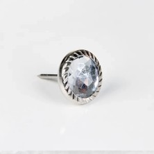 Dekoratif Parlak Taşlı Kabara Raptiye 17 mm - 50 ( Lisinya )