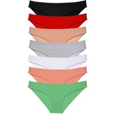 7 Adet Süper Eko Set Likralı Kadın Slip Külot Set 1