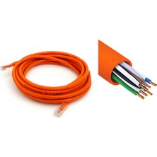 Ledarmy Cat 6 15M RJ45 Uçlu Jacklı LAN Internet Network Adsl Ethernet Kablosu Halojensiz Yüksek Performanslı