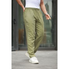 Keten Bağcıklı Jogger Pantolon
