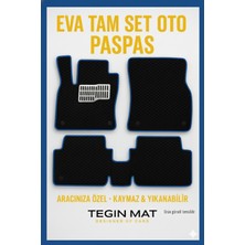 Mitsubishi Lancer x 2007-2017 Aracınıza Özel Eva Paspas Siyah Mavi | Kaymaz ve Yıkanabilir Oto Paspas