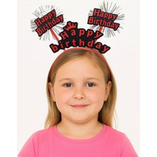 Doğum Günü Kutlaması Için Kırmızı Taç – Işıltılı Yazılı Parti Tacı - Lisinya