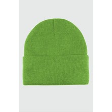 Resveq Çift Kat 1 Nci Kalite Renkli Bere   Bere Eldiven -Yeşil-1