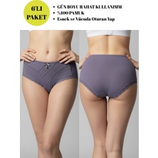 Unreal Underwear Yüksek Bel Slip Kadın Külot – Puantiyeli Desen, Nefes Alan Kumaş, 5’li Set