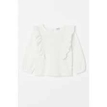 Önü Fırfırlı Kız Çocuk Bluz