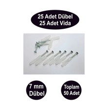 Vida Dübel Seti (25 Adet Vida + 25 Adet Dübel) Vida Vida Tr