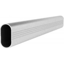 Askı Borusu Oval Alüminyum 100 cm Dolap Içi Düzenleyiciler Gri