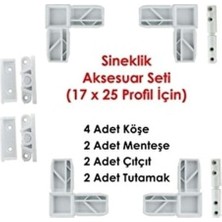 Beyaz Sineklik Aksesuar Set Kapı Pencere Sineklik Aksesuar Set Sineklik Tamirat Menteşeli