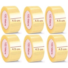 6 Adet Kopmayan Koli Bandı 45MMX100 mt Güçlü Koli Bandı Akrilik Koli Bandı Güçlü Koli Bandı Koli Ban