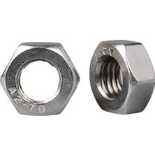 -Dın 934 Paslanmaz Altıköşe Somun M8 - 15 Adet Civata