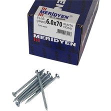 Meridyen Sunta Vidası 6 x 70 mm 100 Adet Vida