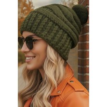 Uniquetrenders Kadın Kışlık Ponponlu Kalın Örgü Bere