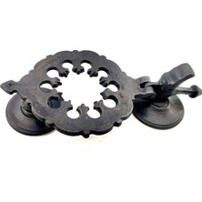 Antika Tarz Dekoratif Pirinç Osmanlı Kapı Tokmağı, Taktak - 265X75MM, Oksit - Lisinya