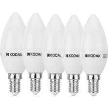 Mikasso KODAK 5W 240 Lümen LED Beyaz Işık Ampul 5 Adet 5'li Beyaz Işık E14 LED Ampul