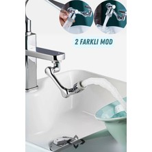 1080° Krom Musluk Ucu Çok Fonksiyonlu Batarya Ucu 2 Farklı Mod Filtreli Musluk Başı Perlatör Musluk