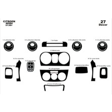 Citroen Nemo/bipper/fiorino Konsol-Torpido Kaplama 2008 27 Parç Piano Black