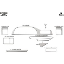Citroen Jumpy Scudo Expert Konsol-Torpido Kaplama 1996-2006 9 Pa Alüminyum