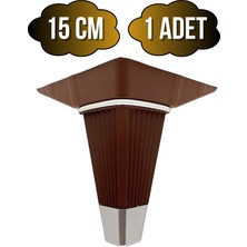 Irem Kahverengi Krom 15CM Plastik Ayak Mobilya Masa ve Dolap Ayağı(Kahverengi KROM)(15CM)