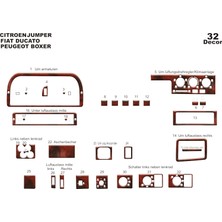 Citroen Boxer Jumper Ducato Konsol-Torpido Kaplama 1994-2002 32  Maun
