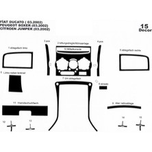Citroen Boxer Jumper Ducato Konsol-Torpido Kaplama 2002-2006 11  Piano Black