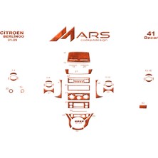 Citroen Berlingo Piano Black Kaplama 2008 40 Parça Maun