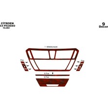 Citroen C4 Picasso Karbon Kaplama 2006 9 Parça Maun
