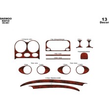 Daewoo Matiz Konsol-Torpido Kaplama 1998-2005 11 Parça Maun