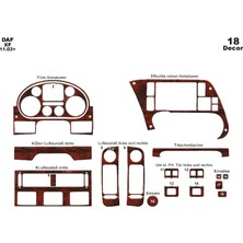 Daf Xf Konsol-Torpido Kaplama 2002-2005 18 Parça Maun