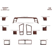 Daewoo Nexia Konsol-Torpido Kaplama 1995-1997 12 Parça Maun