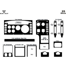 Daf 95 Konsol-Torpido Kaplama 1995-1997 25 Parça Piano Black