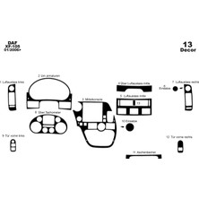 Daf Xf 105 Konsol-Torpido Kaplama 2006 13 Parça Piano Black