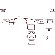Daewoo Lanos Konsol-Torpido Kaplama 1997 11 Parça Maun