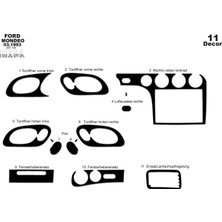 Ford Mondeo Alüminyum Kaplama 1993-1996 11 Parça Piano Black