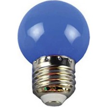 10 Adet 1W E27 Mavi LED Gece Lambası Ampulü KNL380 Tekli Mavi Işık E27 LED Ampul 1 Watt Yok