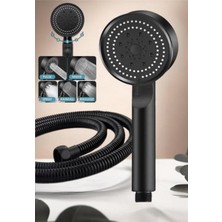 5 Fonksiyon Duş Başlığı , Duş Askısı ve Duş Hortumu Duş Seti Duş Seti Siyah Mika