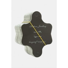 Resveq Kelebek Kolye Kartı 200 Adet-Siyah