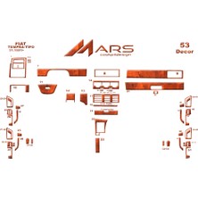 Fiat Tempra Konsol Kaplama 1991-1995 53 Parça Maun