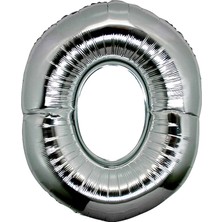 O Harf Folyo Balon Gümüş Renk  40 Inç - Lisinya