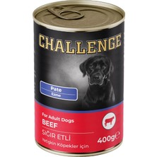 Challenge Pate Sığır Etli Yetişkin Köpek Konservesi 400GR