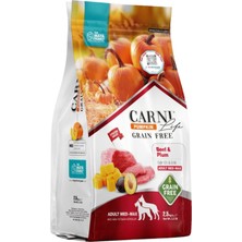 Carni Life Pumpkin Tahılsız Sığır Etli ve Erikli Medium& Maxi Yetişkin Köpek Maması 2,5kg