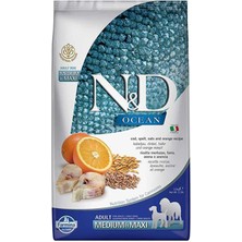 Nd Ocean Düşük Tahıllı Morina Balığı ve Portakallı Orta ve Büyük Irk Yetişkin Köpek Maması 2,5kg