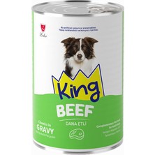 King Sos Içerisinde Et Parçacıklı Dana Etli Köpek Konservesi 400GR