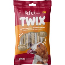 Reflex Plus Twix Chewing Sticks Tavuklu ve Biftekli Çiğneme Çubukları 80GR