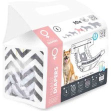 M-Pets Diapers Dişi Köpekler Için Külot (L) 10LU
