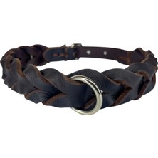Haven Hakiki Deri Örgü Köpek Tasması