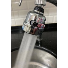 Krom 3 Fonksiyonlu Mutfak Lavabo Başlığı 360 Derece Döner Musluk Ucu - Lisinya