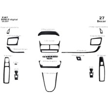 Fiat Doblo Konsol-Torpido Kaplama 2009 27 Parça Siyah Karbon