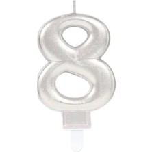 8 Rakam Mum Gümüş Renk - Lisinya